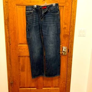 Rock and roll jeans denim, double barrel straight relaxed straight leg, 40/34